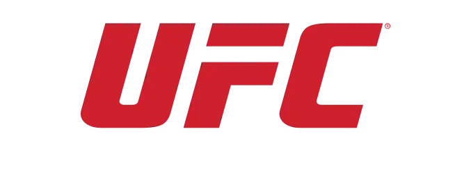 לוגו UFC באדום בולט בגופן מודרני, שותף רשמי של סטייק