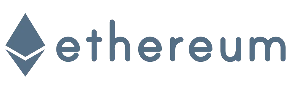 לוגו של אתריום עם סמל יהלום ליד המילה ethereum באותיות קטנות, בהקשר של פוקר וקזינו. stakeil -