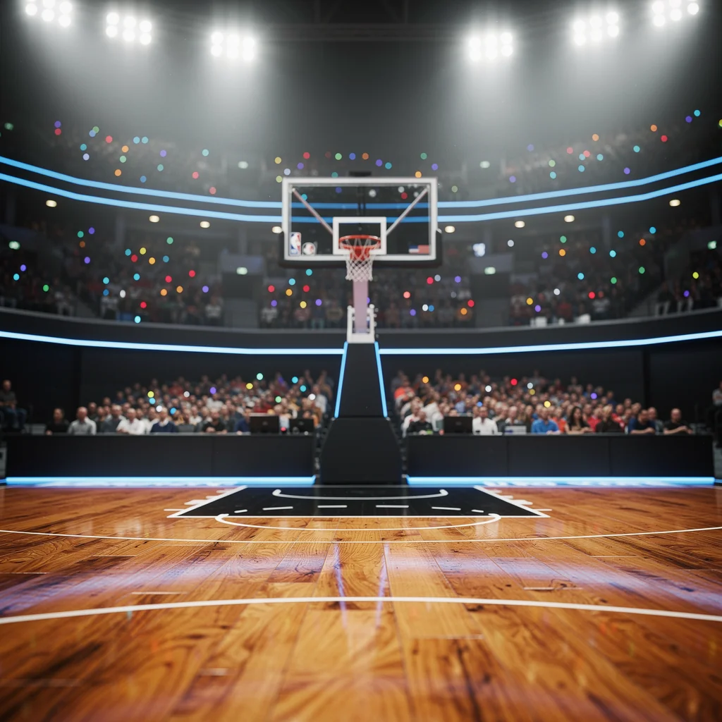 פרקט אולם כדורסל NBA מודרני